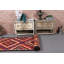 Tapis de couloir exquis Herki Kilim en laine arc-en-ciel pour la cuisine et le couloir avec un design artistique turc