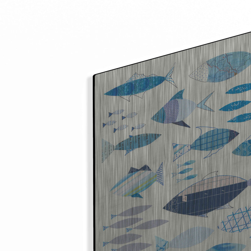 Beachcrest Home ™ «Go With the Flow I» par Courtney Prahl, art mural en métal, H 16 po x l 12 po