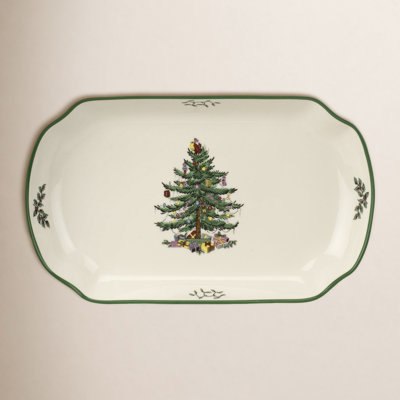 Christmas Tree Scalloped Platter