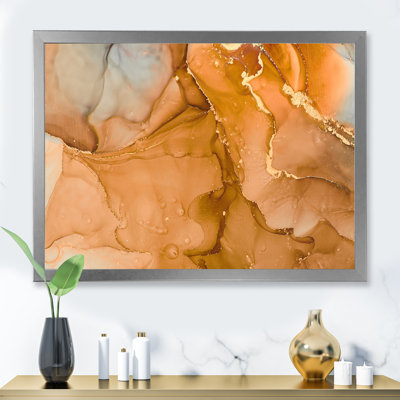 «Brown Luxury Abstract Fluid III», peinture sur toile