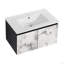 Meuble-lavabo flottant mural avec lavabo en céramique et porte d'armoire à fermeture en douceur, ensemble KD-1151883537