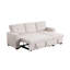 Canapé modulaire réversible en tissu tissé beige l 84,5 po Modern Canapé Lucca II-671171521-671171583
