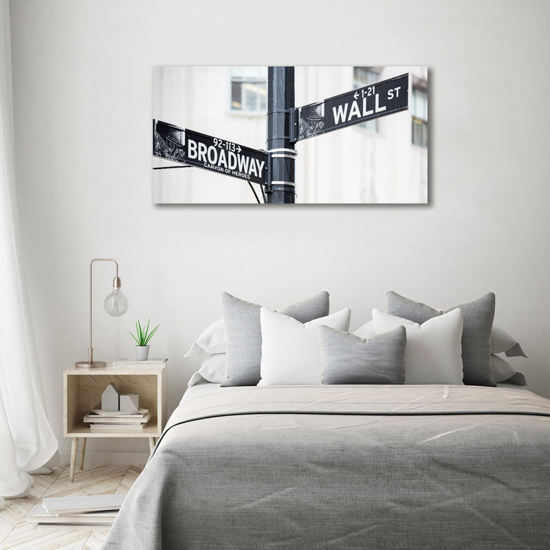 Wall Street Sign - Wrapped Canvas Print