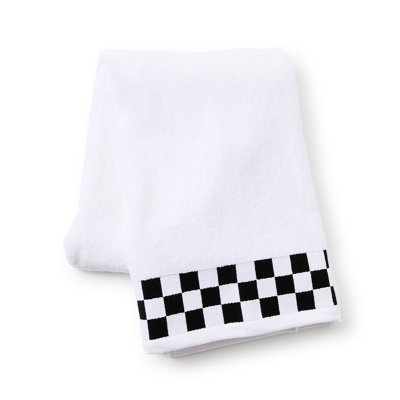 Bath Towel with Check Border