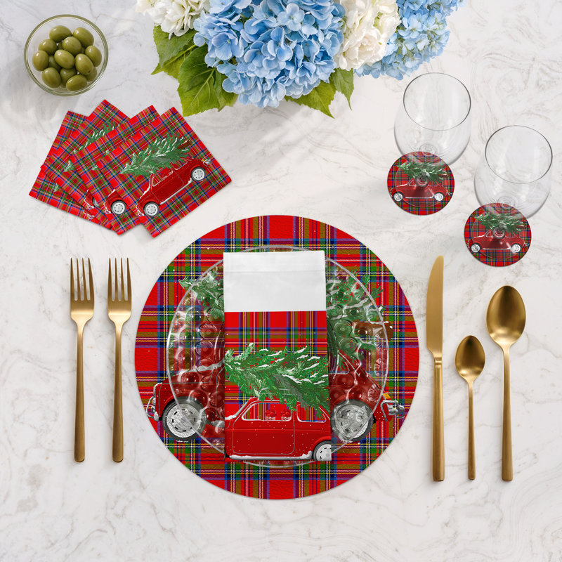 Sous-verres ronds en cuir Vegan