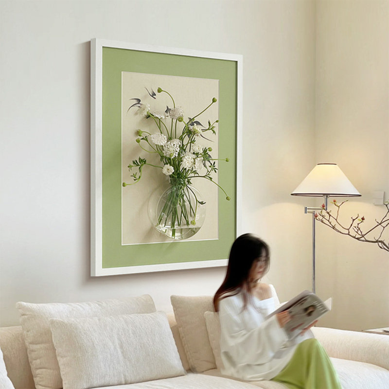 Green Rectangular Solid Wood Wall art