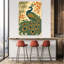 «Elegant Peacock Plum Blossoms Elegant Vibrant Contemporary Bamboo Bird Cherry Flower Nature», art mural-129094835