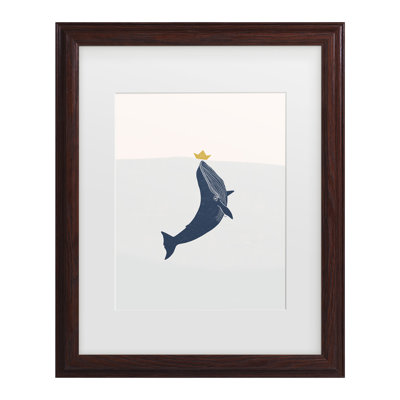 «Marine Menina Lisboa Whale Sail Boat», art encadré