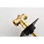 Robinet de douche 3/4 "réglable en métal coulé - noir mat, poignée en laiton, rouille, facile à installer et à gérer en métal noir de 4,78 lb, réglable, résistant à la corrosion, antirouille, ajustable