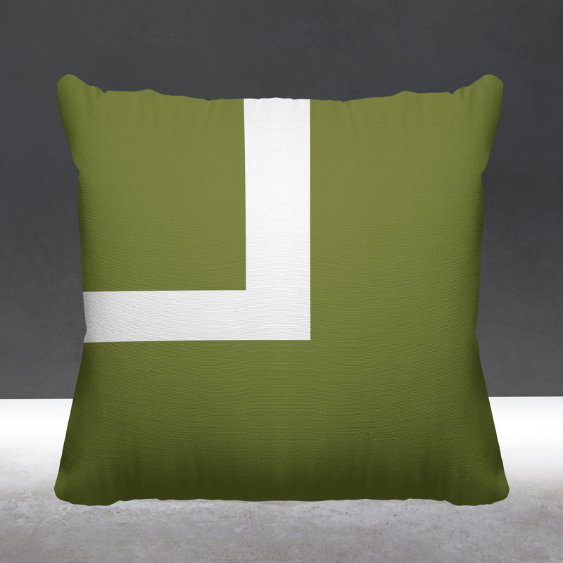 Coussin intérieur / extérieur Wheeler, L 19 po x H 19 po, Vert olive