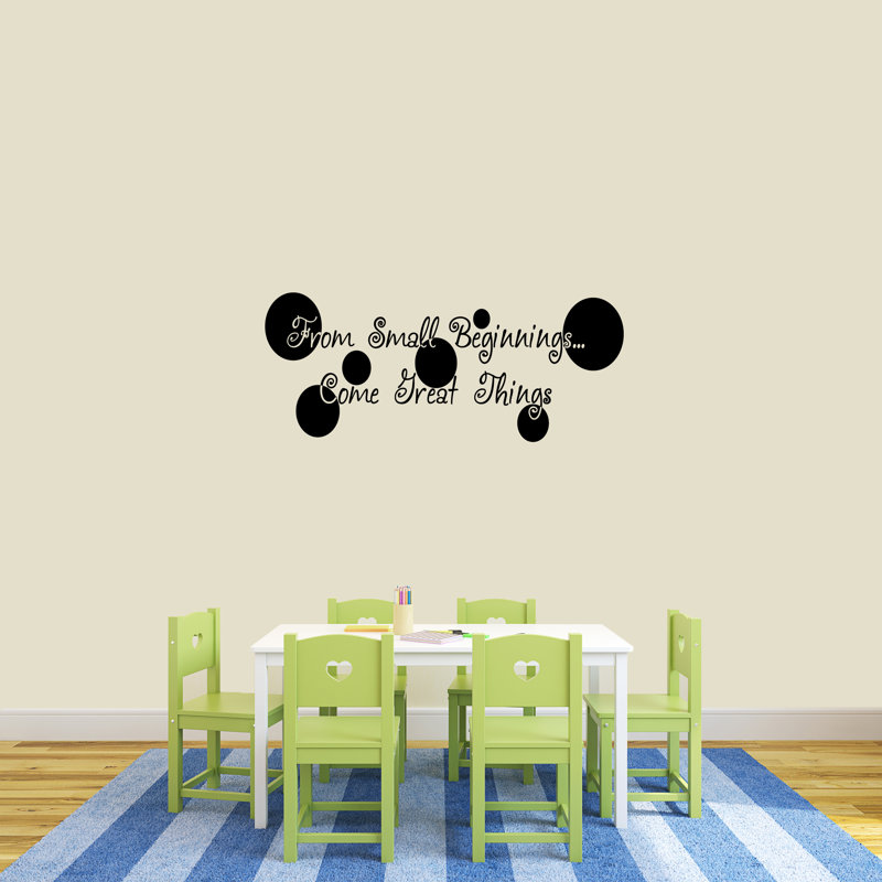 Adhésif décoratif Galvin From Small Beginnings Come Great Things, Noir