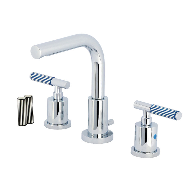 Robinet de salle de bain espacé Kingston, Chrome poli