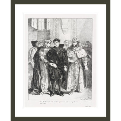 La reine s’efforce de console Hamlet (Act. Sc. II) de Shakespeare’s Hamlet par Eugène Delacroix
