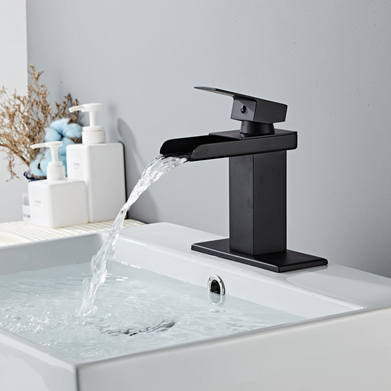 Robinet de salle de bain à un trou, Noir mat