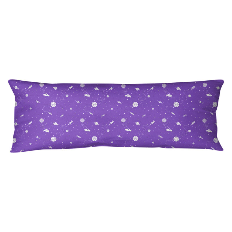 Housse et insert de coussin rectangulaire Katelyn Elizabeth, Bourre en polyester, Mauve, Molleton moelleux