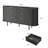 Modern 6 Drawer Dresser, 63-Inch Wood Chest Of Drawers, Curved Anti-Collision Design, Mid-Century Storage Cabinet,Fluted Double,Natural Texture, For Bedroom, Living Room, TV Stand, Nursery,Black-1315602901