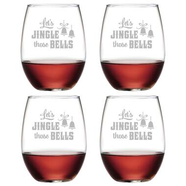 Riedel Stemless, Red Wine Glasses pair, monogrammed