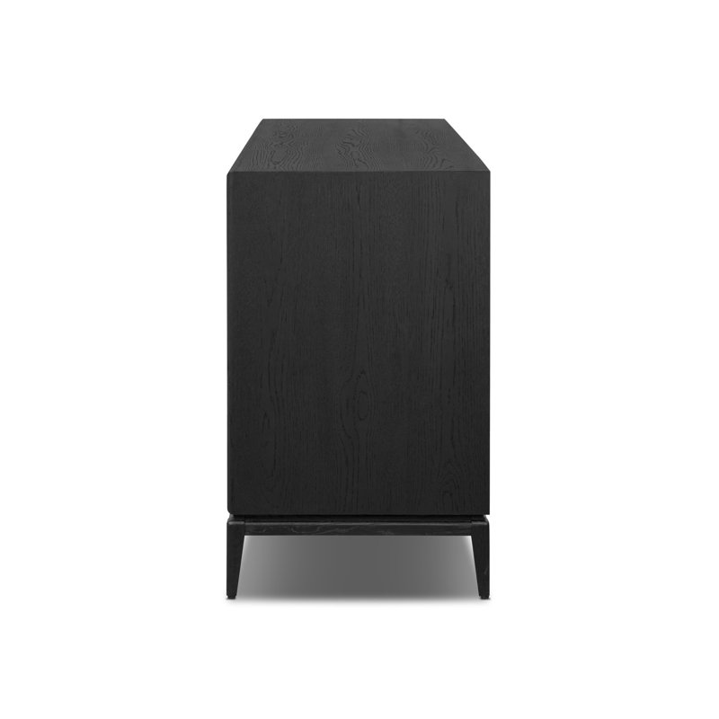 Rosenell 6 Drawer Dresser, Black Oak Veneer
