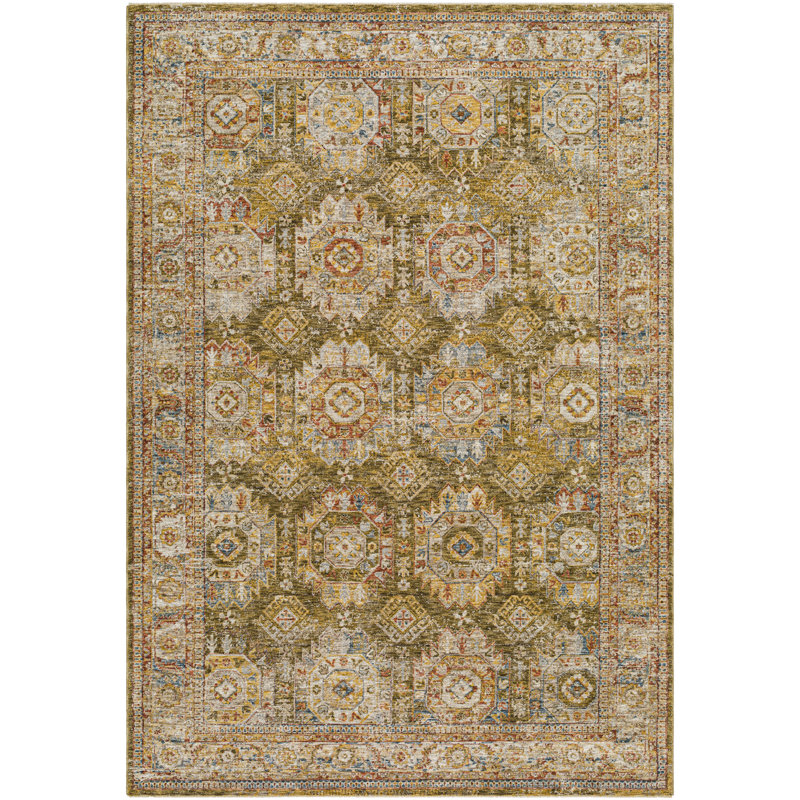 Tapis oriental oriental en polyester tissé à la machine, Tapis de couloir 2 pi 7 po x 10 pi