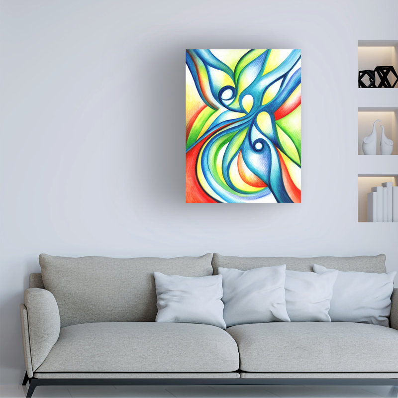 "Sandra Rede", art abstrait sur toile 49, H 19 po x l 14 po