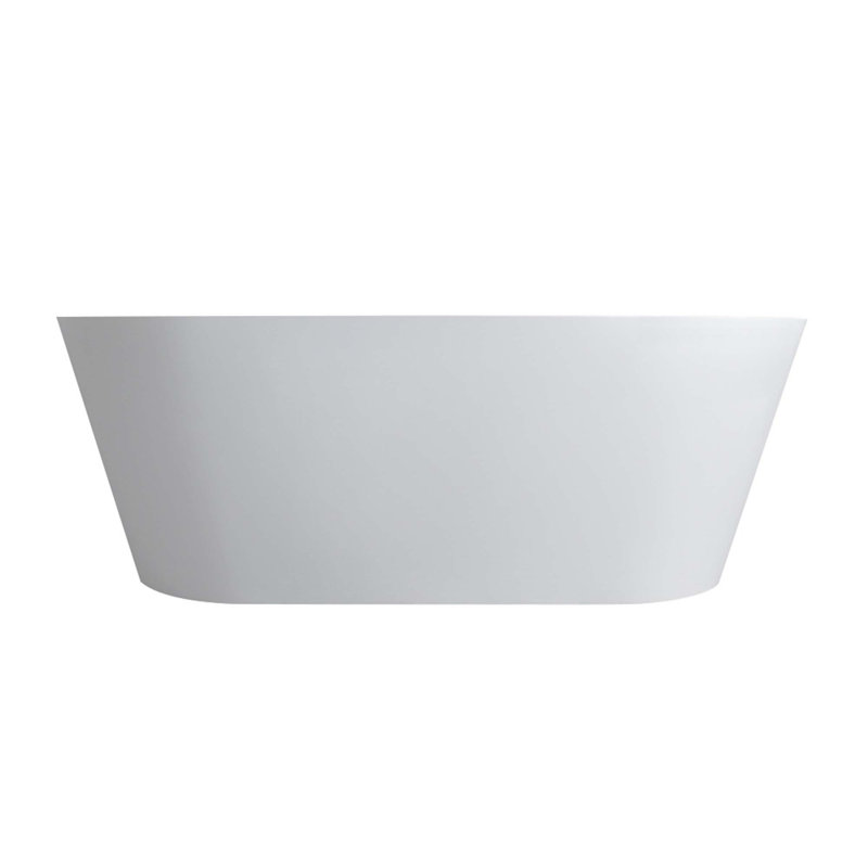 63" Freestanding Solid Surface Soaking Bathtub