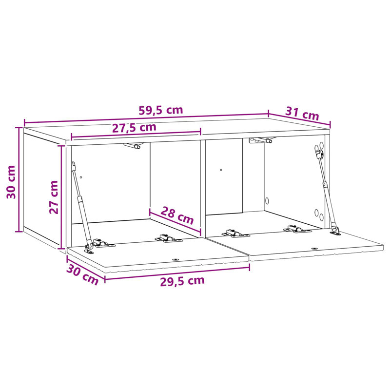 TV Stand, 11.81cm H x 23.43cm L x 12.2cm W