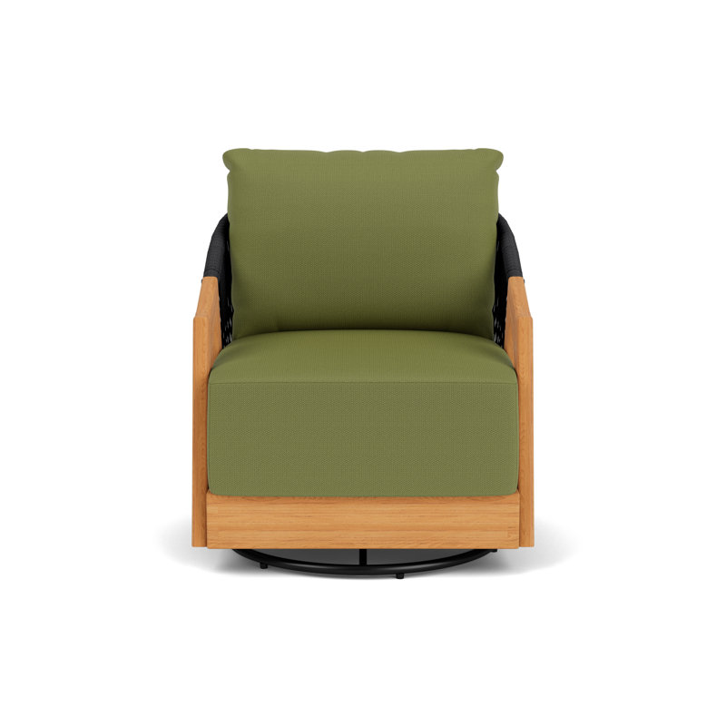Alpine Outdoor Teak Swivel Armchair, Reflections Grass