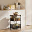 Aibne 39cm W Steel Bedside Table