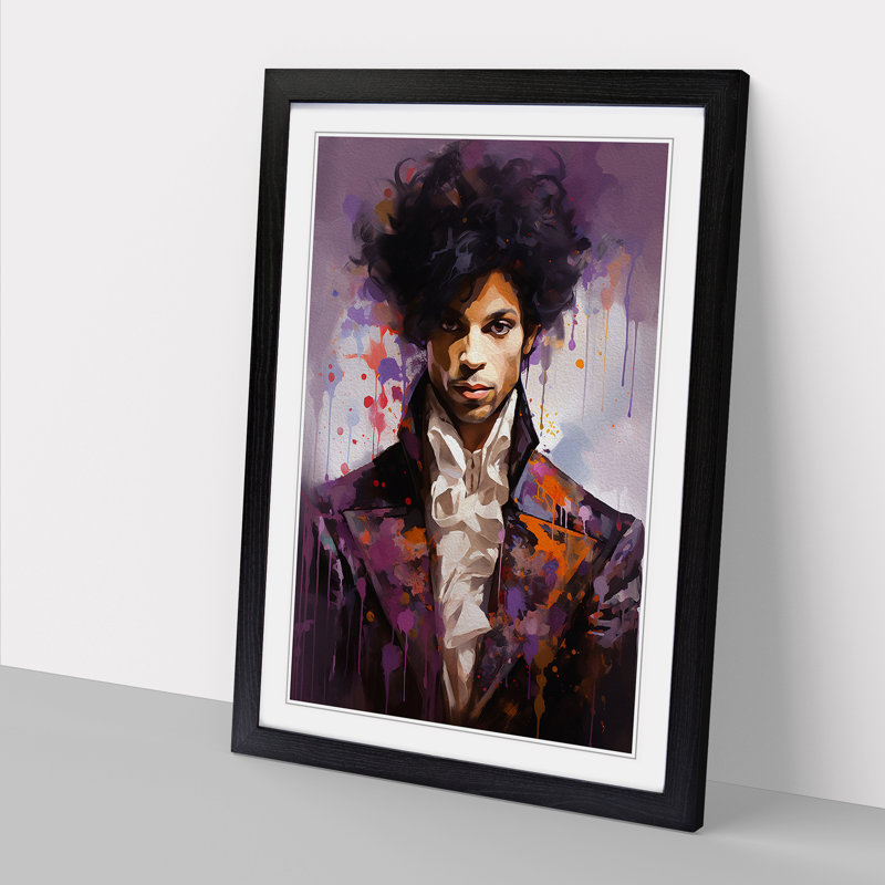 Prince Impressionism - Framed Print, Black, 46cm H x 34cm W x 2cm D