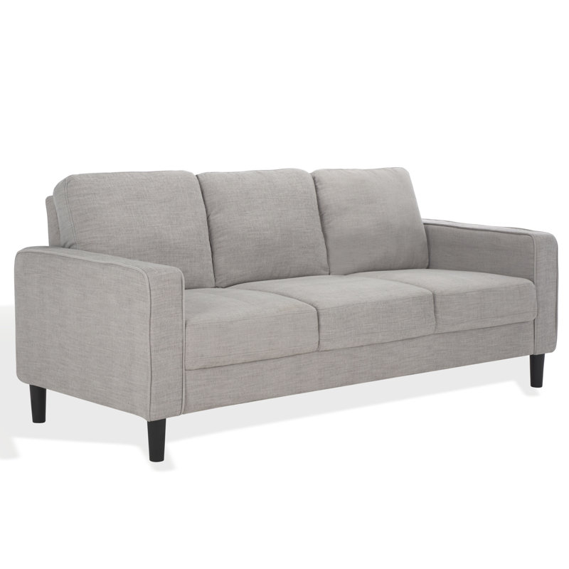 Canapé à accoudoirs carrés de 77 po, Gris clair