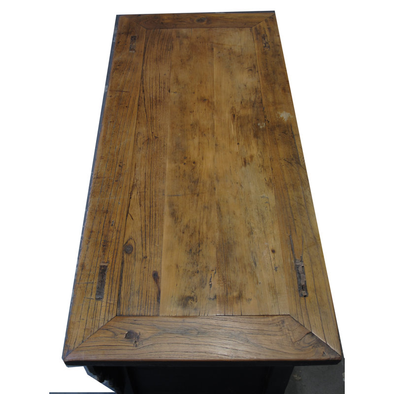 Antique Distressed Elm Altar Cabinet