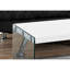 Table basse, accent, cocktail, rectangulaire, salon, L 44 po, stratifié, verre trempé, contemporain, moderne