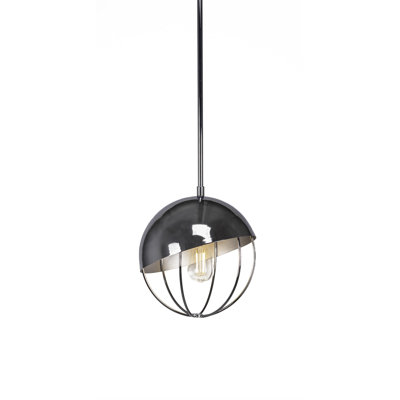 Luminaire suspendu 1 lumière Oryana Neo illustré avec ampoule DEL antique