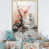 Toile naturelle avec cadre flottant