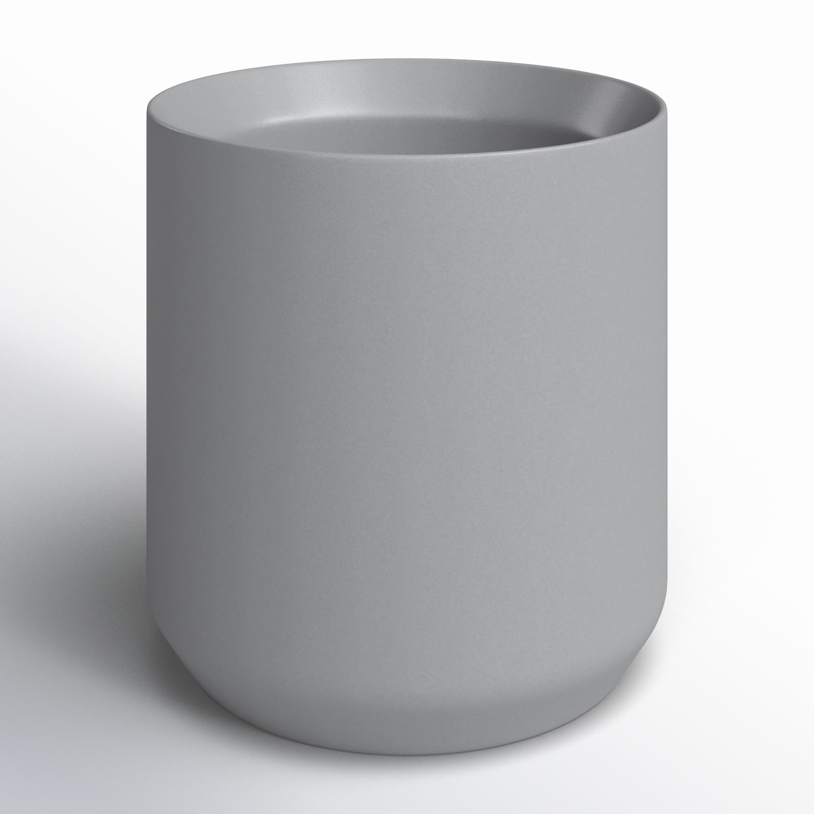 Parsons Ceramic Pot Planter, 9" H x 8.5" W x 8.5" D, Gray