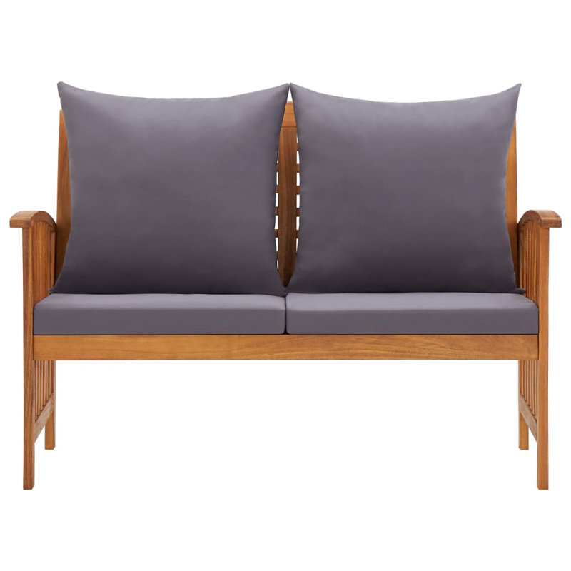 Banc de jardin en bois Benji, gris