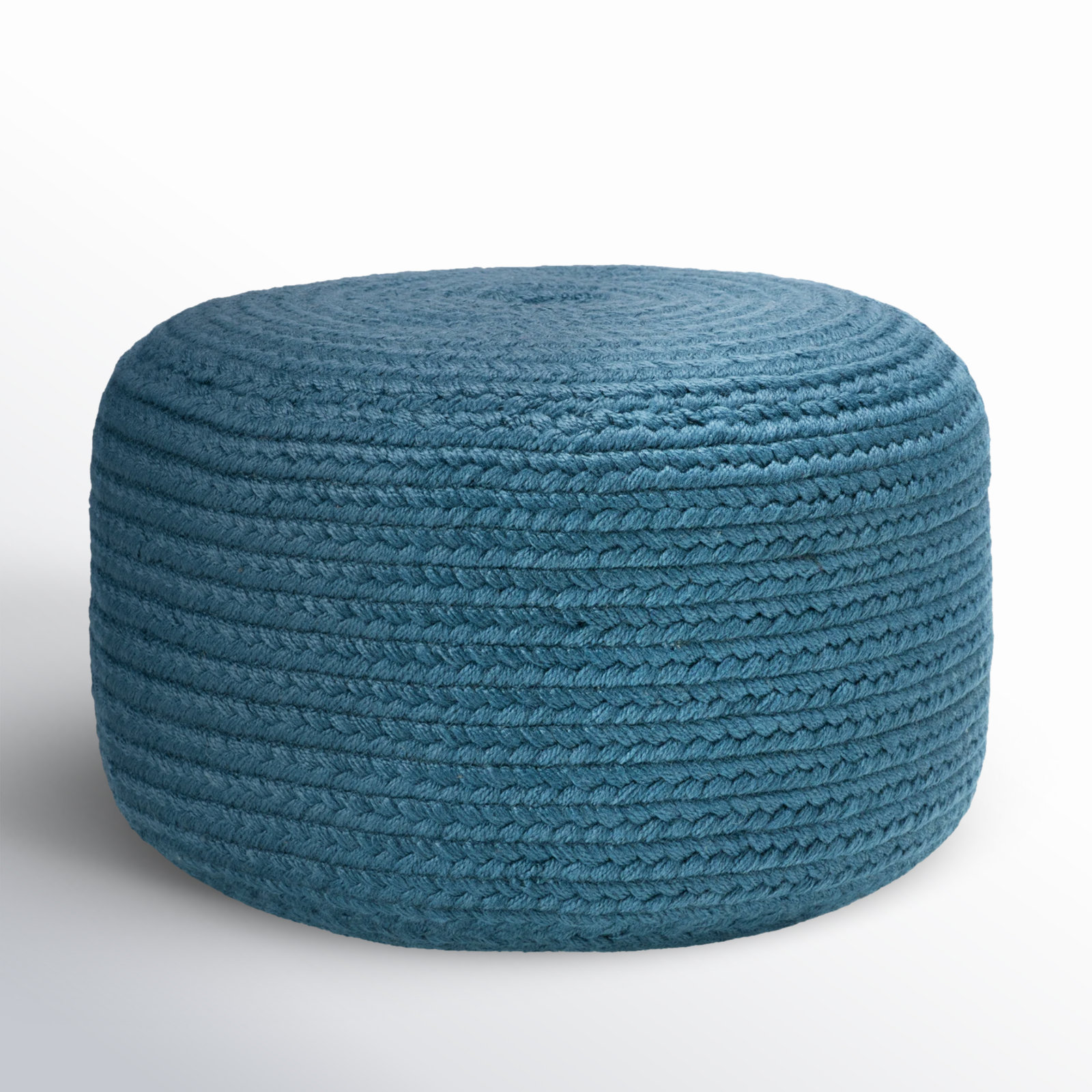 Dalenna Round Outdoor Ottoman, Blue