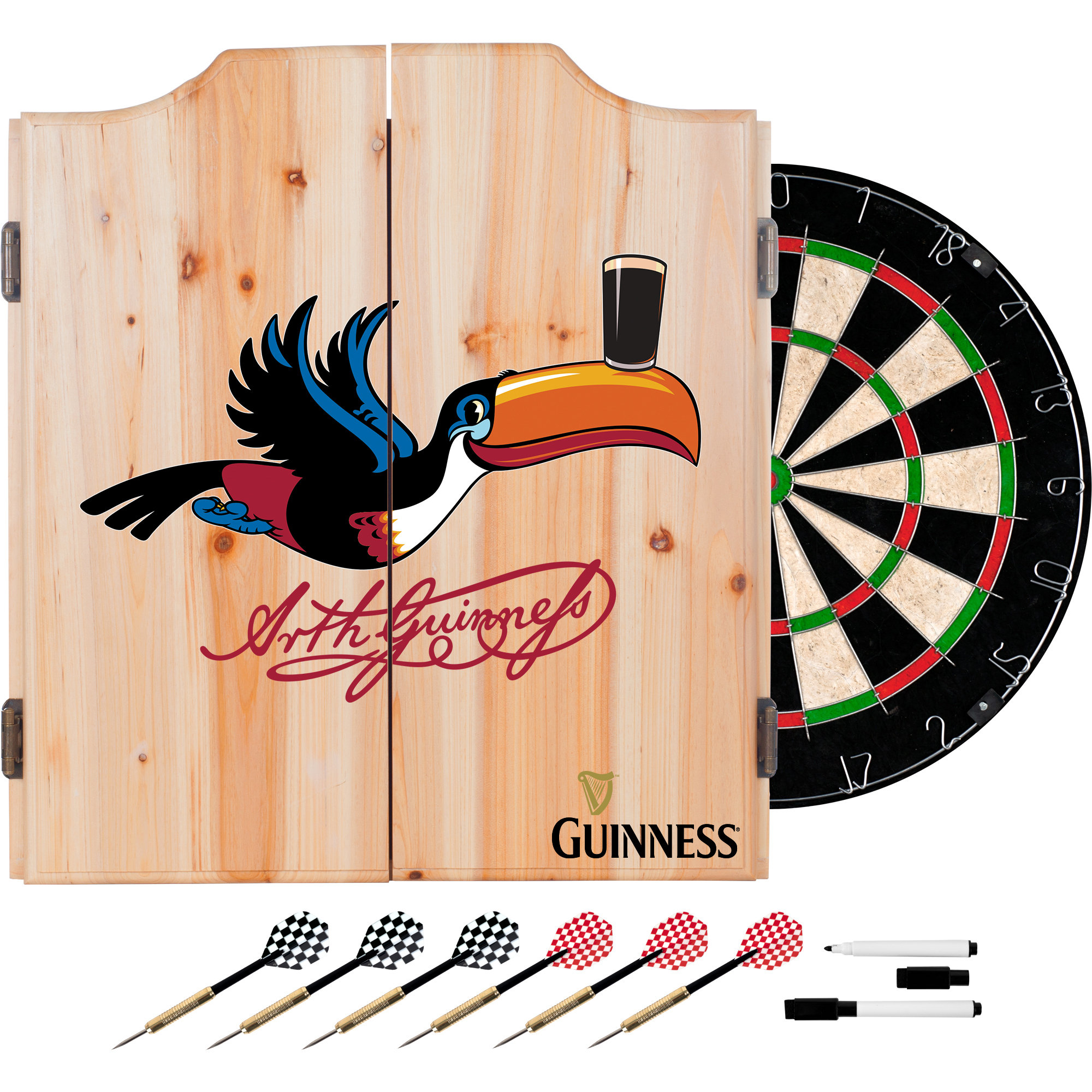 Trademark Global Guinness Toucan Dartboard and Set & Reviews Wayfair Canada