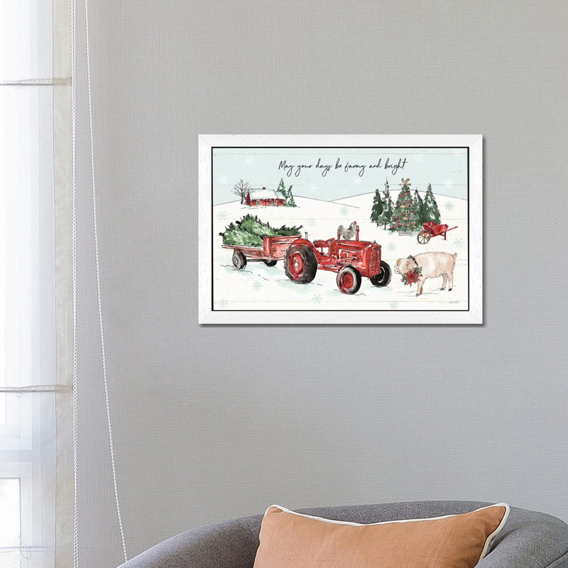 Holiday on the Farm I - Farmy and Bright 1 Piece Floater Frame Wall Art on Canvas, 152.5 cm H x 101.5 cm W