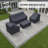Carlton Rattan Outdoor Conversation Set Group Seating Patio Furniture Covers