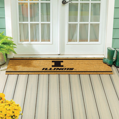 Très grand tapis couleur coco 60 po x 24 po University of Illinois