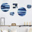 Indigo horizon - ensemble d'art mural abstrait 5 pièces