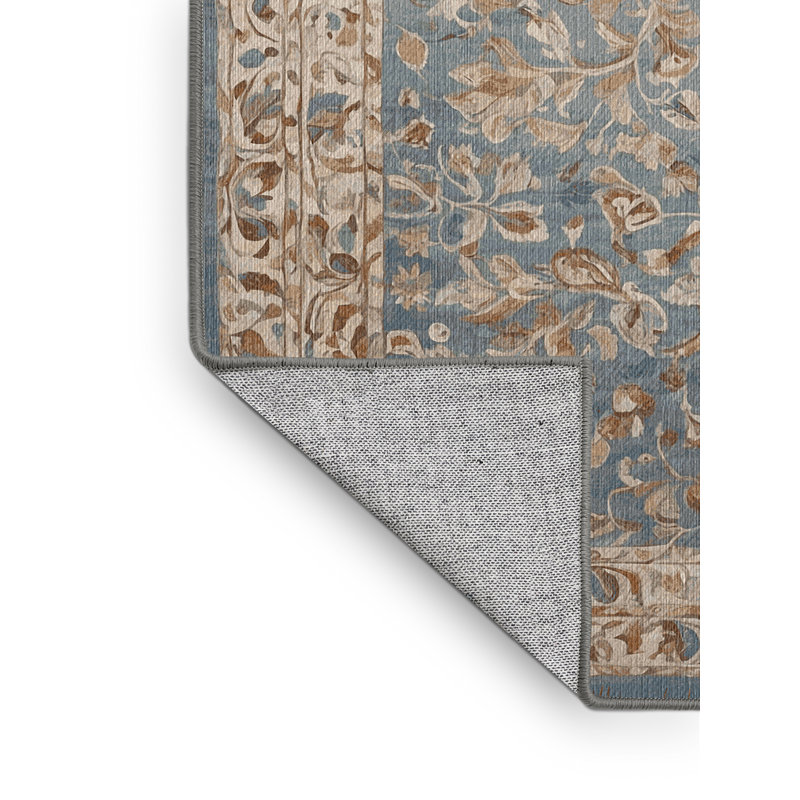 Tapis gris lavable à la machine, Rectangle 5 pi x 7 pi
