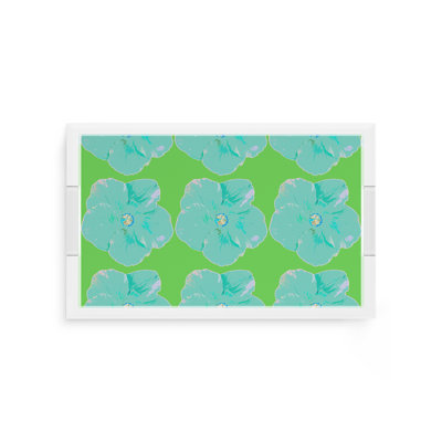 Hibiscus Acrylic Rectangle Decorative Tray