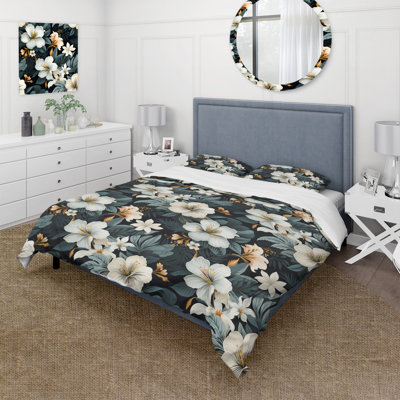 Literie tropicale monochrome à motif tropical I
