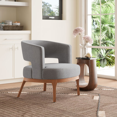  Fauteuil en similicuir gris ardoise