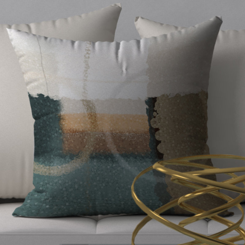 Abstract Reversible Throw Pillow, 24" x 24"