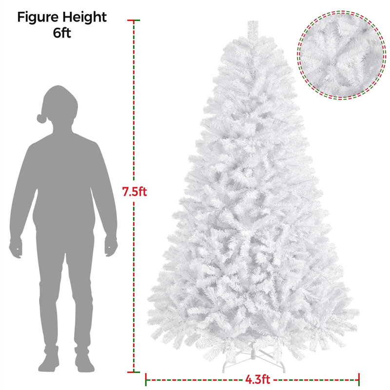 Arbre de Noël illuminé avec 9 lumières DEL multicolores, H 7,5 pi