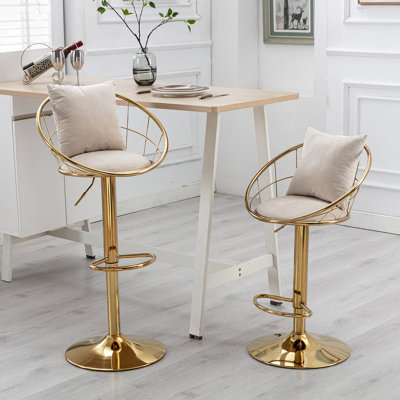 Chaise de bar Peacock Velvet