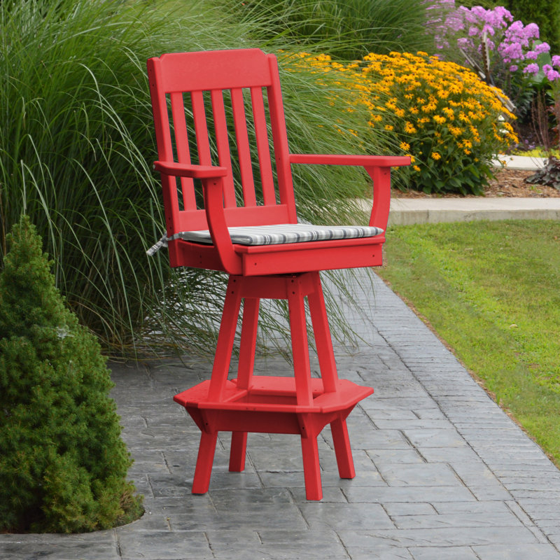 Tabouret de bar rotatif 29 po Nettie, Rouge vif